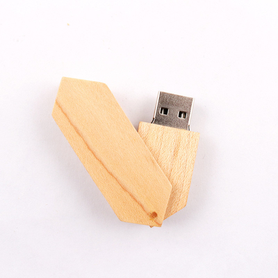 180 ডিগ্রি টুইস্ট কাঠের USB ফ্ল্যাশ ড্রাইভ 2.0 এবং USB 3.0 50-100MB/S এমবসিং লোগো