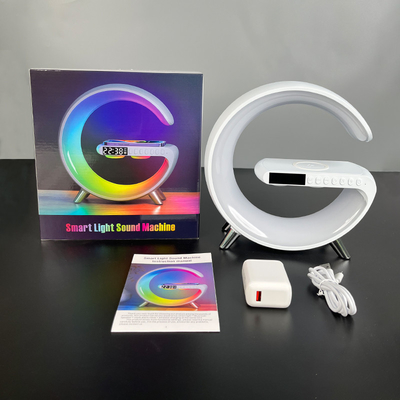 LED / স্পিকার / ঘড়ি সহ উচ্চ-কার্যকারিতা 5 ইন 1 QI ওয়্যারলেস চার্জার