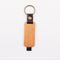 কাঠের চামড়া এমবসিং লোগো উপহার USB ফ্ল্যাশ ড্রাইভ 80MB/S ইউরোপীয় স্ট্যান্ডার্ড