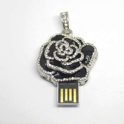 গহনা শৈলী ফুল USB ফ্ল্যাশ ড্রাইভ 2.0 চিপ ভিতরে লুকানো সঙ্গে