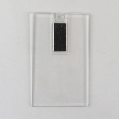 স্বচ্ছ প্লাস্টিক উপাদান ক্রেডিট কার্ড USB স্টিকস 2.0 128GB 64GB 15MB/S