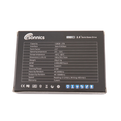 উচ্চ ক্ষমতা 2.5 ইঞ্চি SATA এসএসডি 1TB 512GB 256GB 128GB দ্রুত গতি 500MBS বা তার বেশি পর্যন্ত