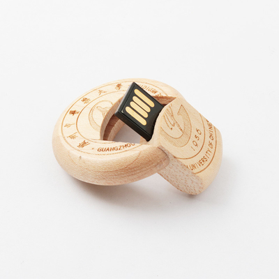 360 Drgee Twist Wooden USB Flash Drive 2.0 15MB/S এমবসিং লোগো