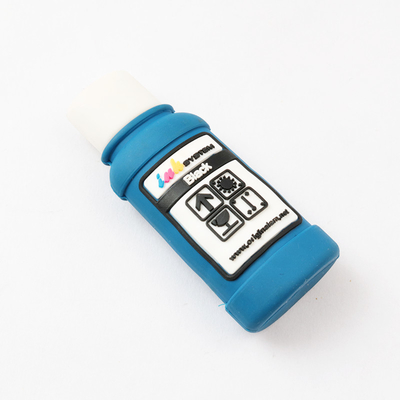 কালি বোতল আকৃতির কাস্টম USB ফ্ল্যাশ ড্রাইভ USB 2.0 3.0 H2 টেস্টিং 256GB