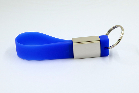 ওয়াটারপ্রুফ UDP ফ্ল্যাশ সিলিকন রিস্টব্যান্ড USB ড্রাইভ 64GB চাবির রিং সহ
