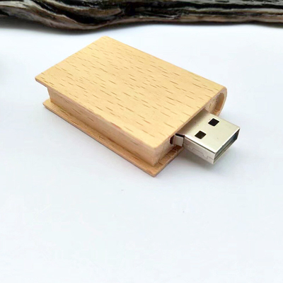 64GB 128GB 3.0 কাস্টম কাঠের USB ফ্ল্যাশ ড্রাইভ 15MB/S Windows XP সিস্টেম