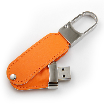এমবসিং লোগো PU লেদার USB ফ্ল্যাশ ড্রাইভ 2.0 102x25x10mm 8GB