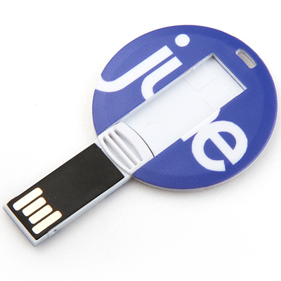 128GB UDP ক্রেডিট কার্ড USB Sticks 2.0 Mini Round Shapes CMYK প্রিন্ট লোগো