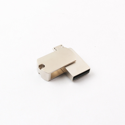 Android Silver OTG USB Flash Drives 32GB 16GB 8GB লেজার লোগো