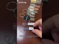 বড় স্ফটিক অংশ ক্যান খোদাই লোগো ইউএসবি স্টিক 2.0 স্বচ্ছ এক্রাইলিক